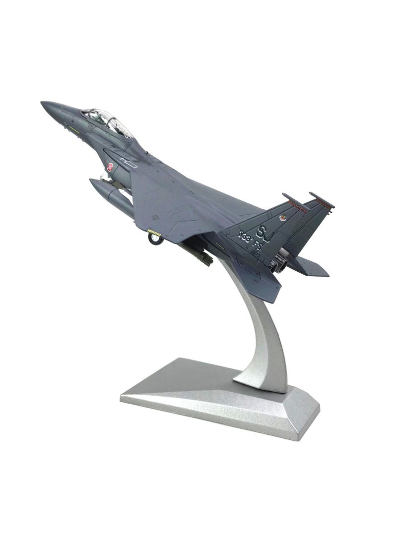 1:100 Alloy Diecast Plane Airplane Model, SU-27 F4-C F-14 F15-C F15-E Simulated Metal Model, Airplane Model Comes with Stand Accessories for Decoration and Gift,F15e2 - Image 2
